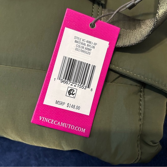 Vince Camuto Kimli Backpack in olive green (army) NWT